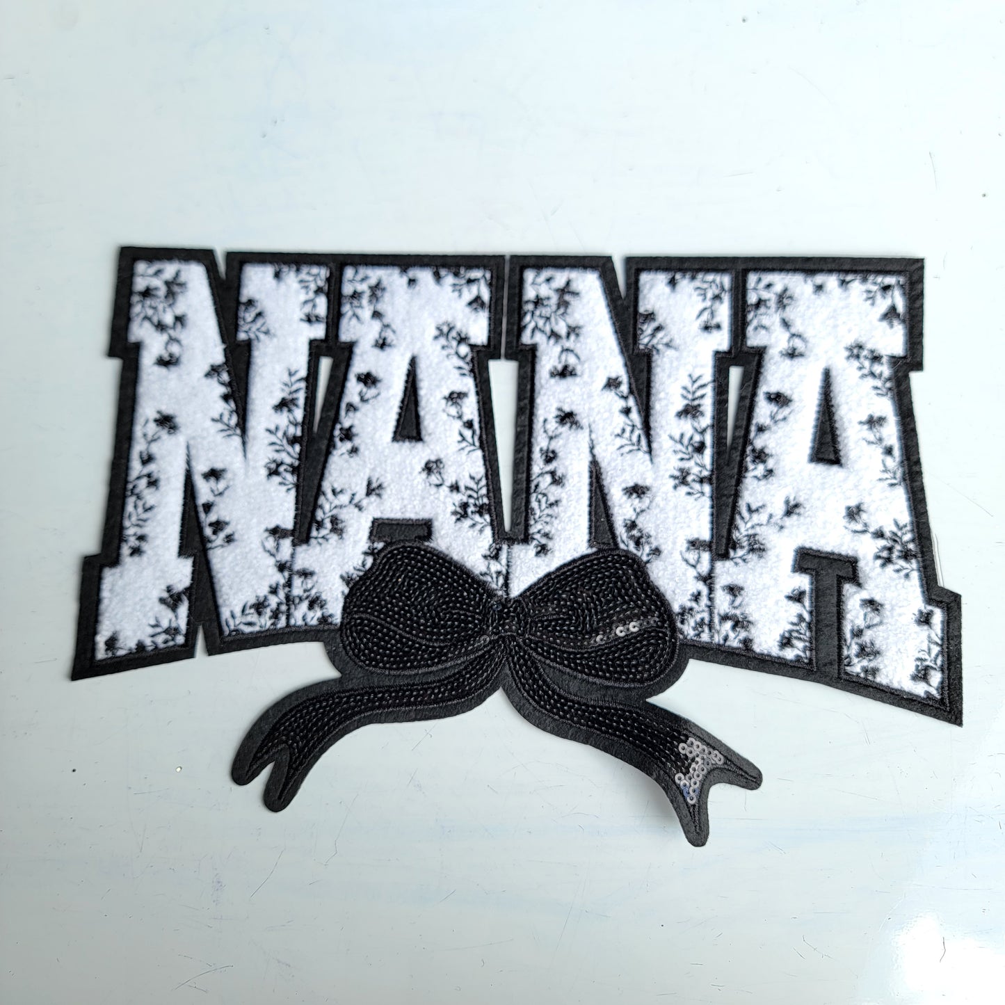 Black n White NANA Chenile Patch