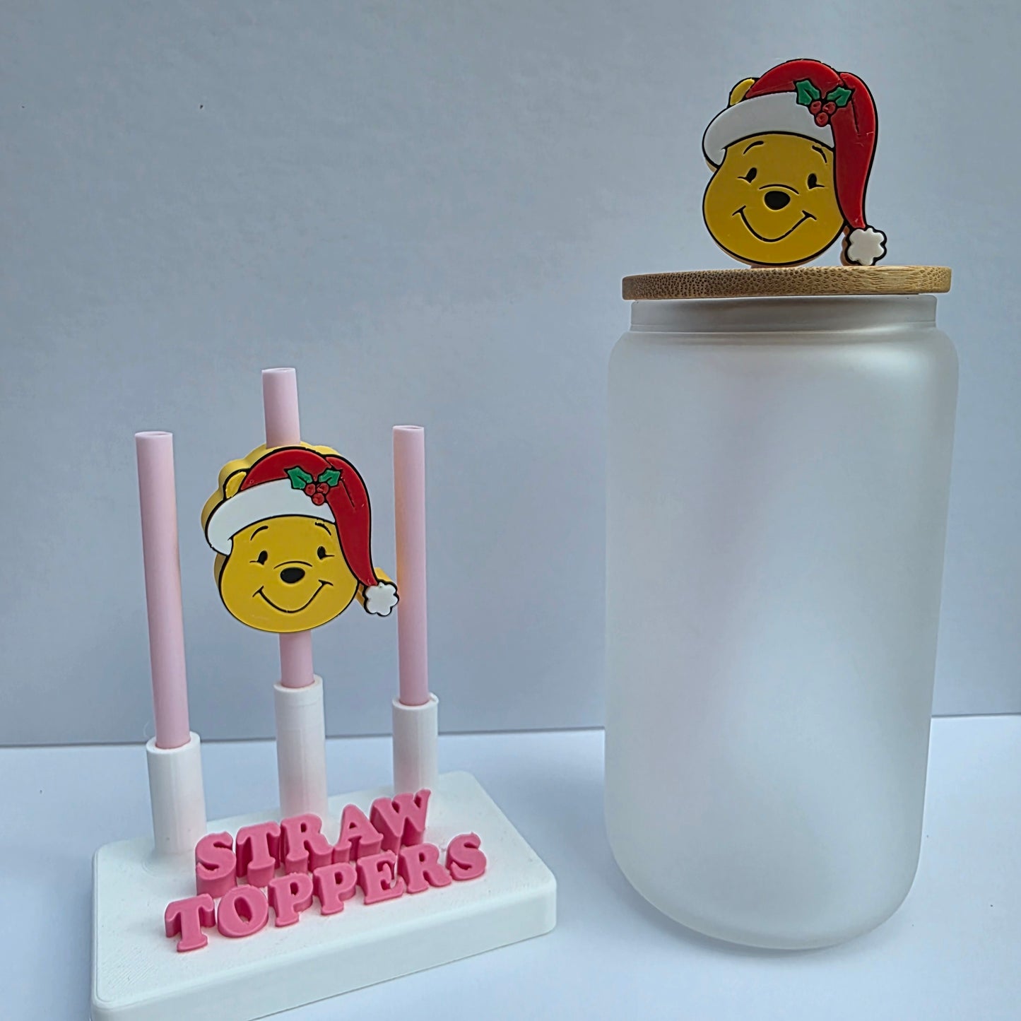 Christmas Yellow Bear 3D Printed Straw Topper