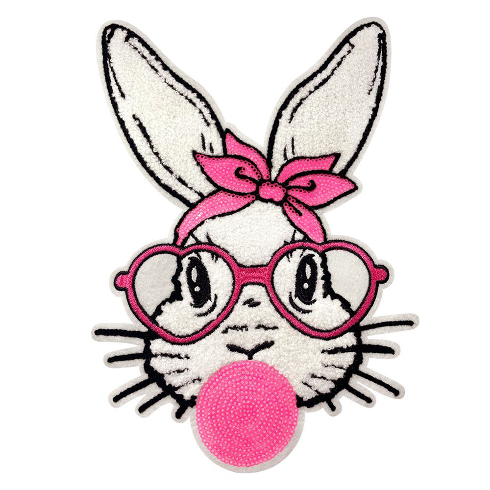 Easter Bunny Bubble Chenile Patch