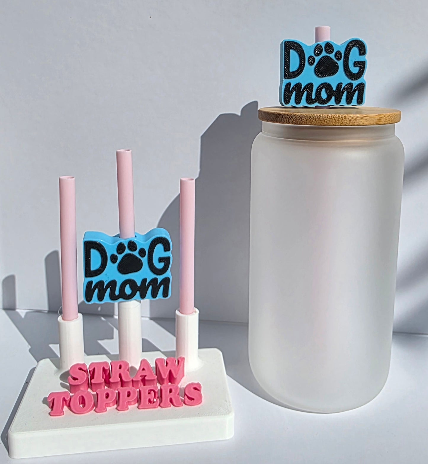 Dog Mom 3D Printed Straw Topper