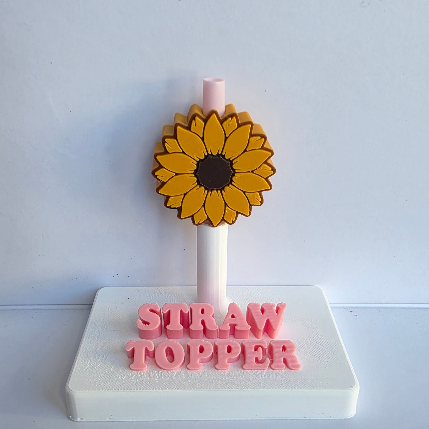 Sunflower 3D Printed Straw Topper
