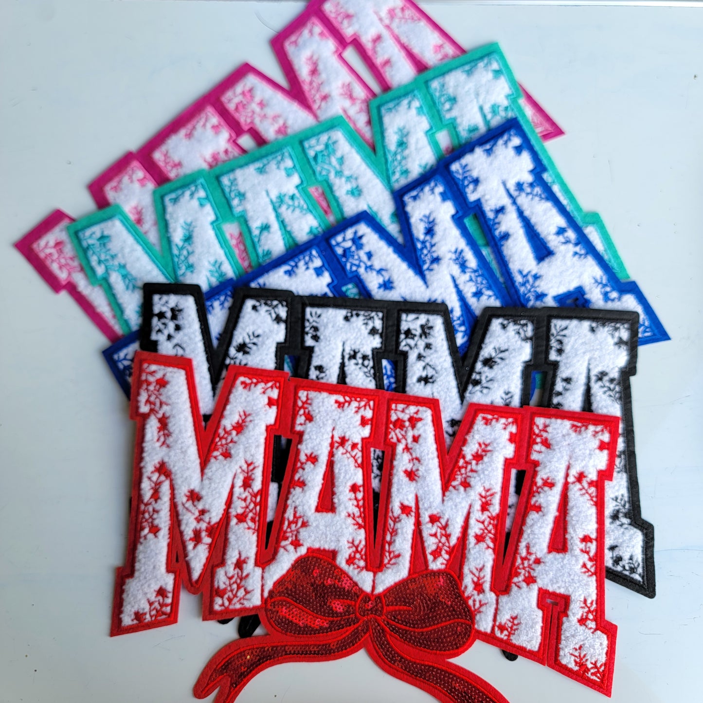 Mama And Bow Chenile Patch