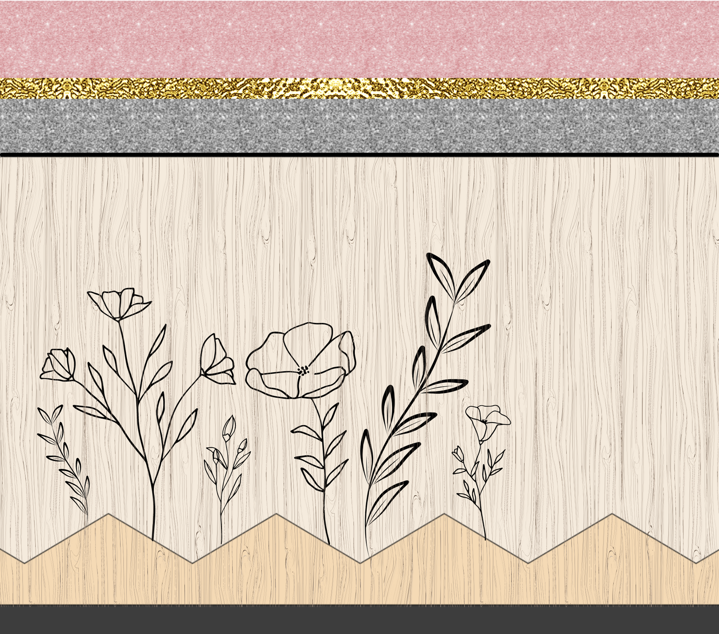 Floral Pencil - 20 Oz Sublimation Transfer