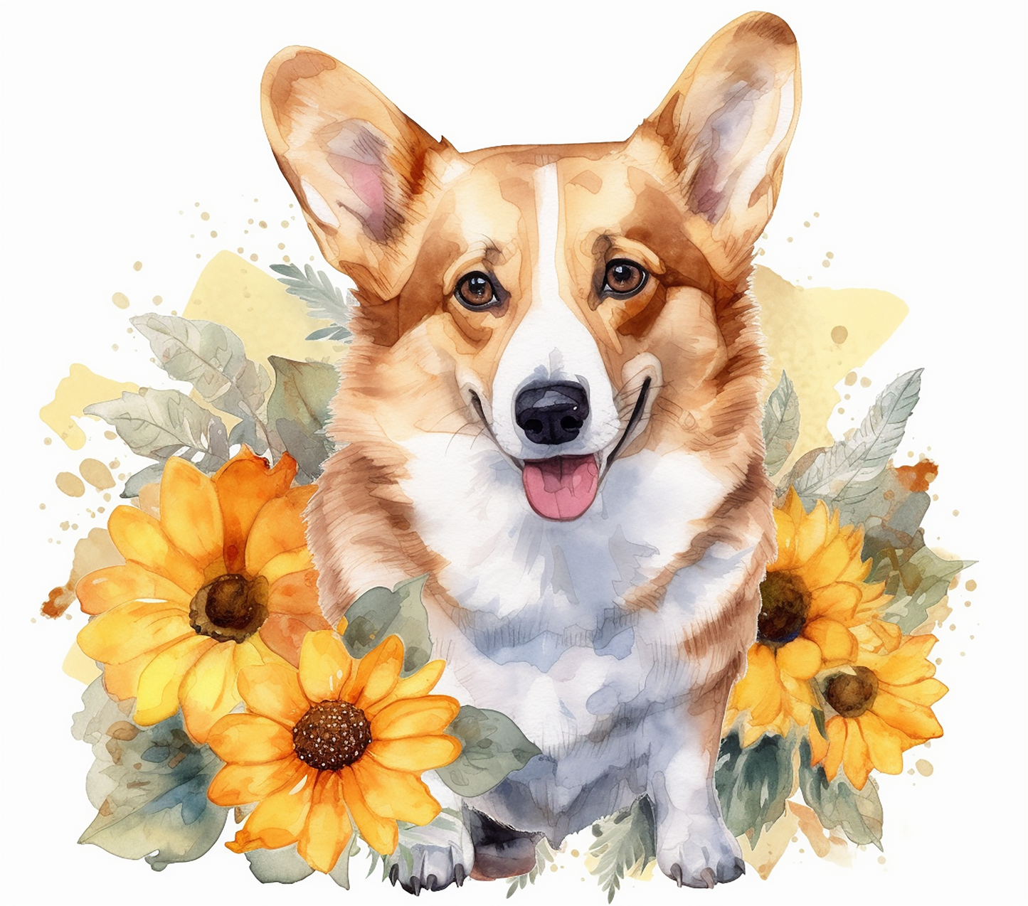 Corgi Watercolor - 20 Oz Printed Sublimation Transfer