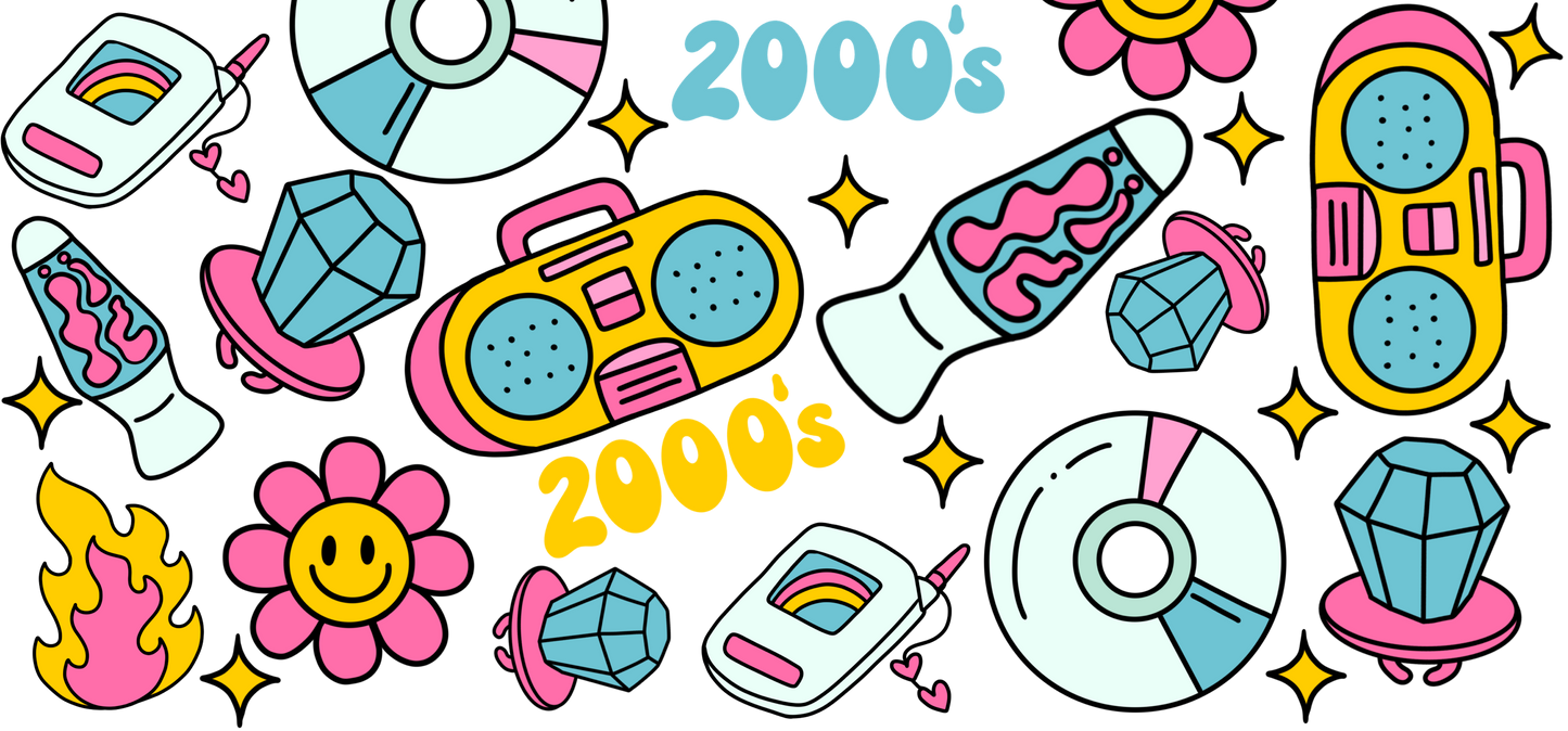 2000's Print - 16 oz Libby Vinyl Wrap