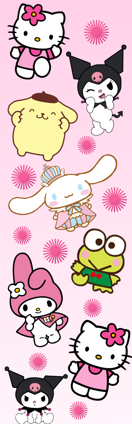 Kitty Characters Wrap - Permanent Vinyl Pen Wrap