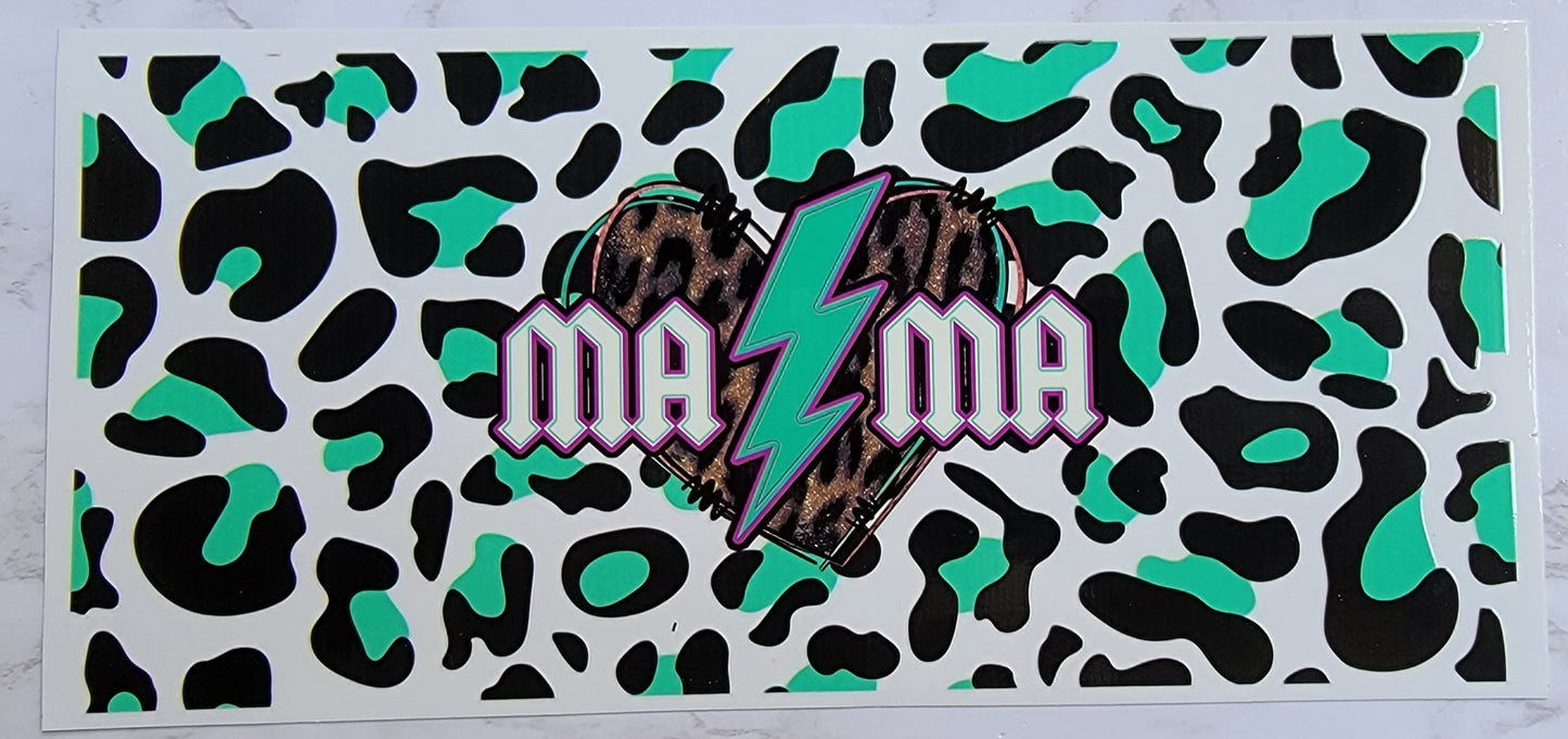 Bolt Cheetah Mama - 16 oz Libby UV DTF Wrap RTS