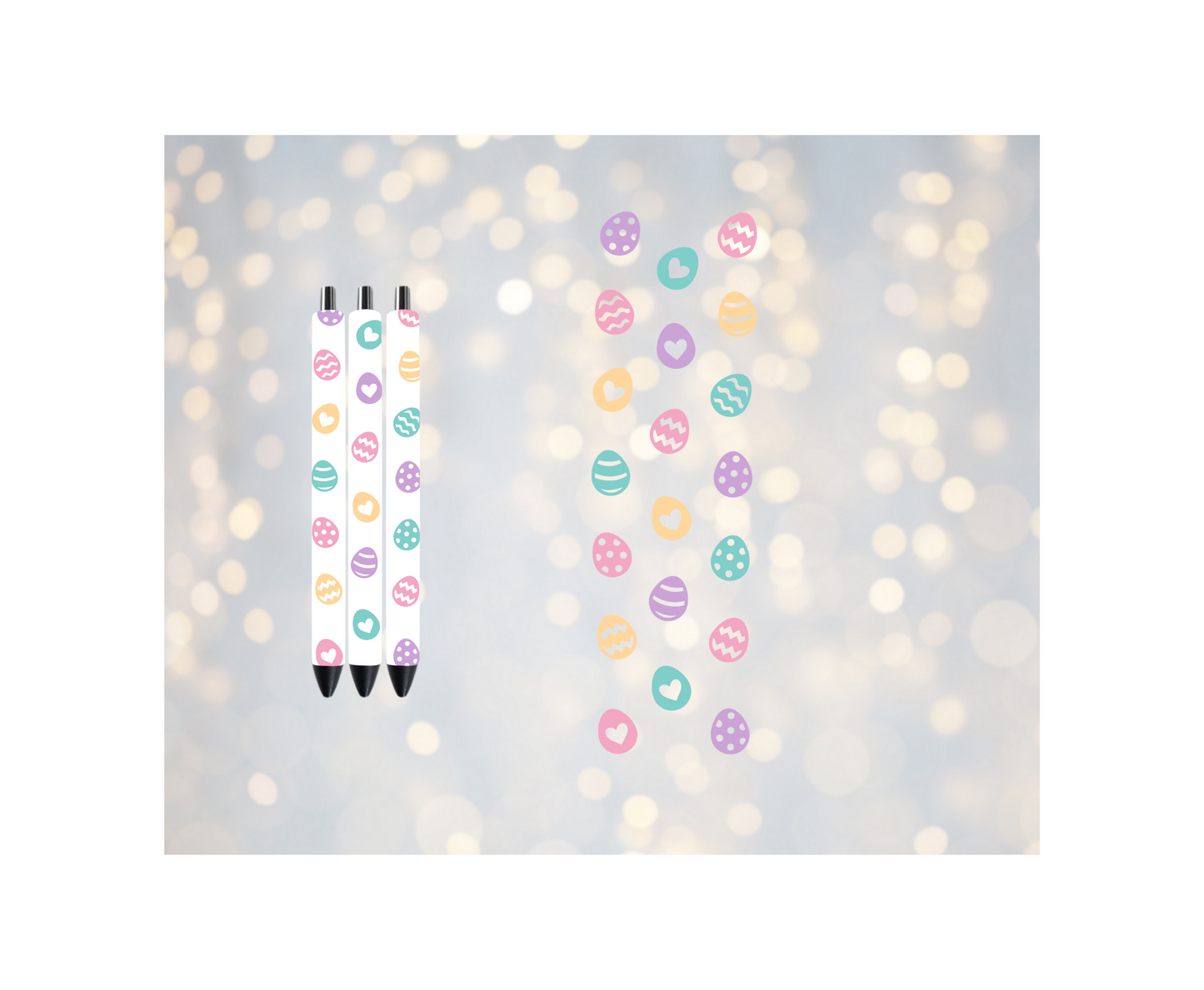 Easter Pastel Eggs - Permanent Vinyl Pen Wrap