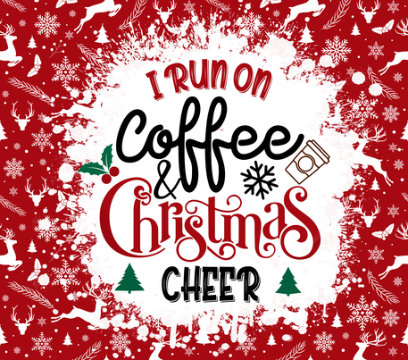Christmas Theme - Red & White 20 Oz Sublimation Transfer