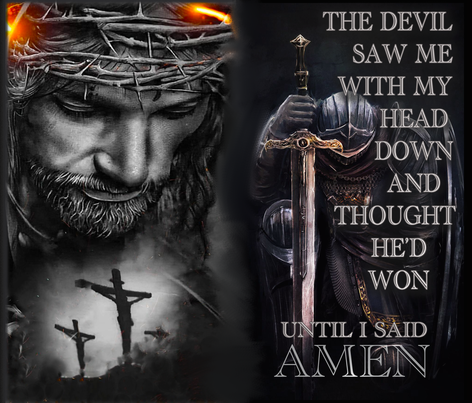 Christianity Quote - Realistic - Black/Grey 20 Oz Sublimation Transfer