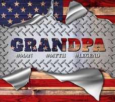 Flag "Grandpa - Man, Myth, Legend" 20 Oz Sublimation Transfer