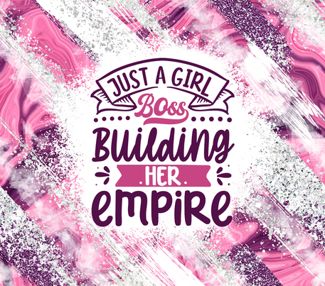 Girl Empowerment "Building Her Empire" - Pink & Purple - 20 Oz Sublimation Transfer