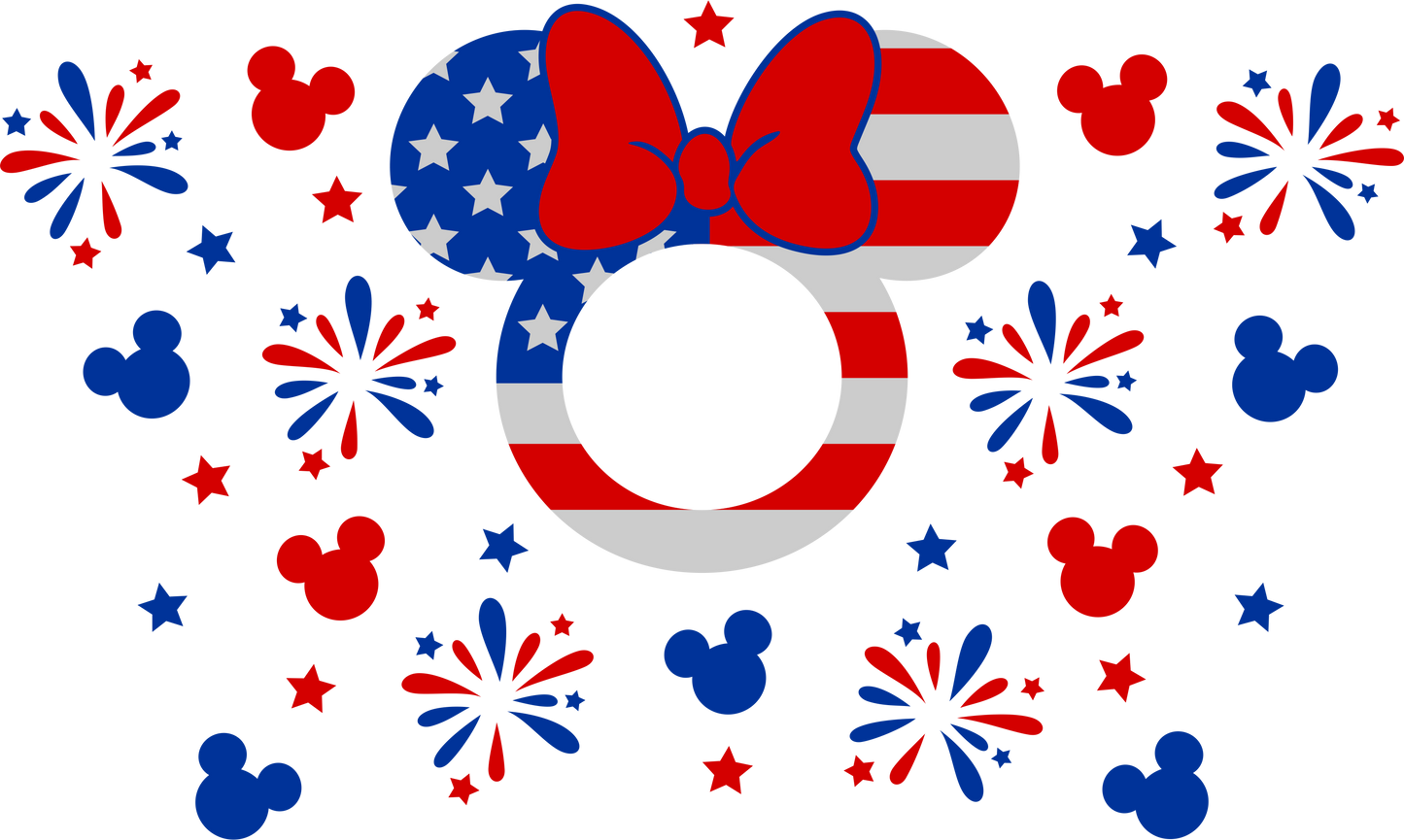 Patriotic Wrap - 24 Oz Cold Cup UV DTF Wrap