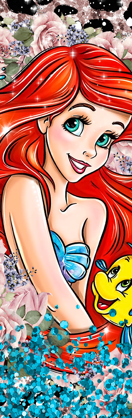 Red Head Princess Characters Wrap - Permanent Vinyl Pen Wrap