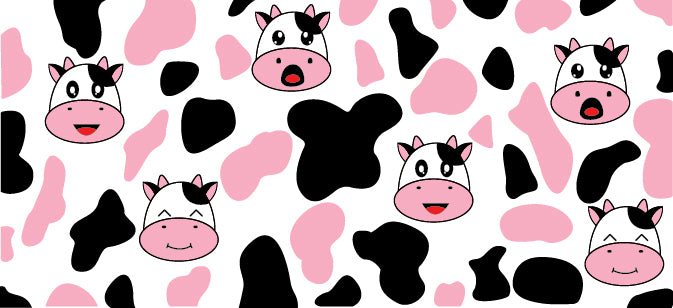 Pink cow print - 16oz vinyl Libbey wrap – Rachel's Essentials