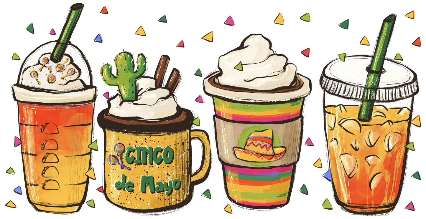 Cindo De Mayo Coffee - 16 oz Libby Vinyl Wrap