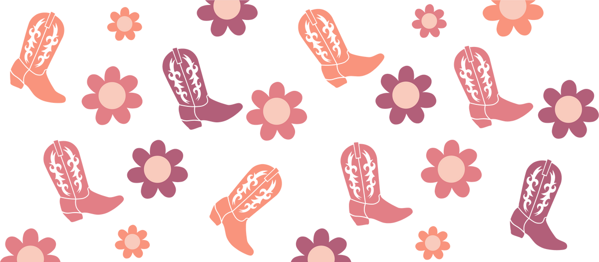 Multi Cowboy Boots - 16 oz Libby Vinyl Wrap