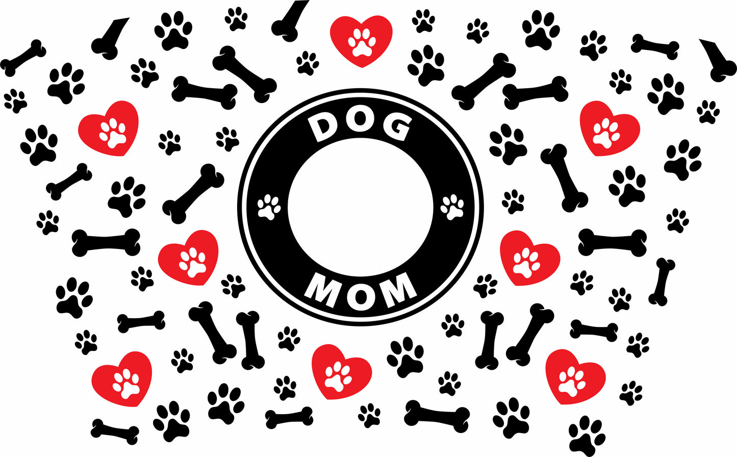 Dog Mom - 24 Oz Cold Cup UV DTF Wrap