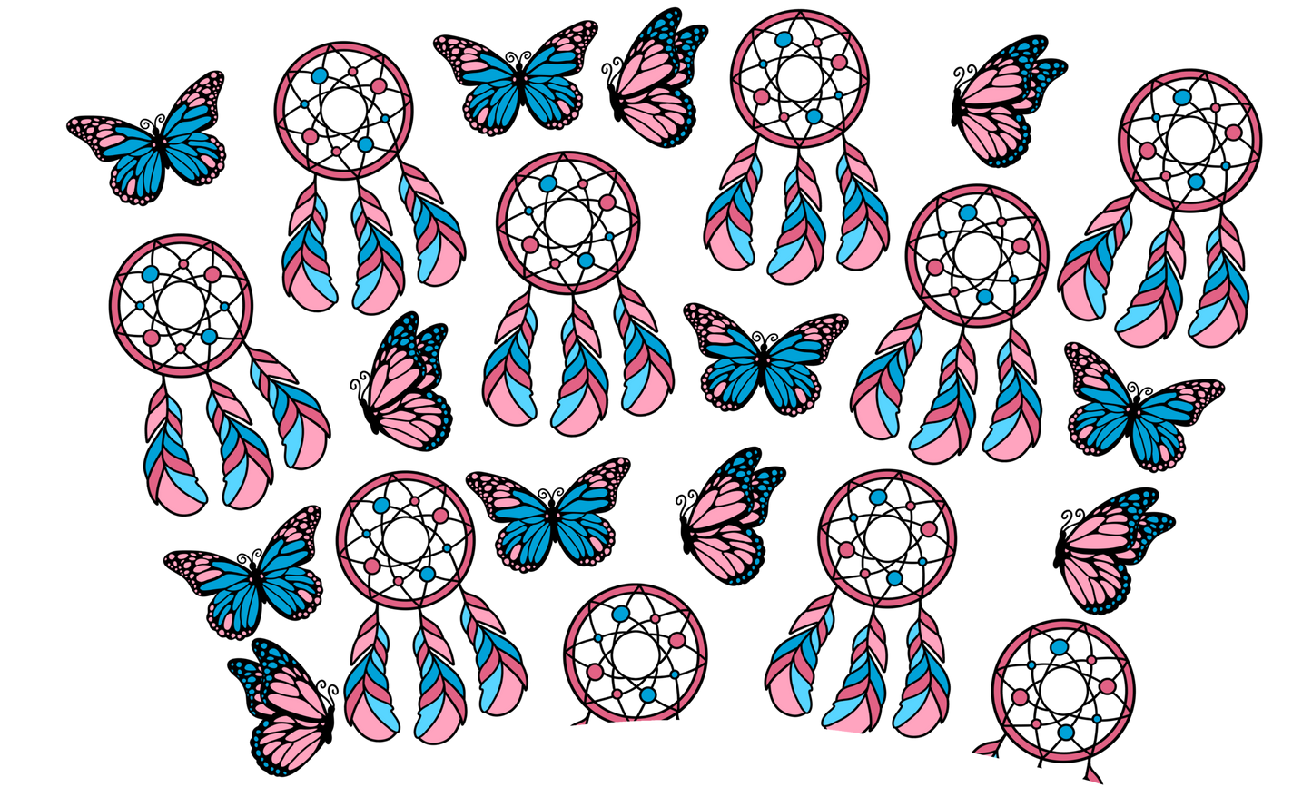 Catch Your Dreams NO HOLE - 24 Oz Cold Cup UV DTF Wrap