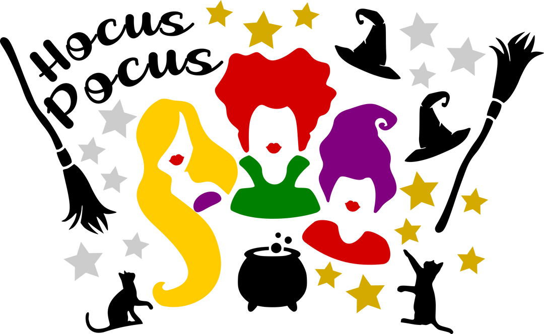 Halloween Witches 24 Oz cold cup UV DTF Wrap