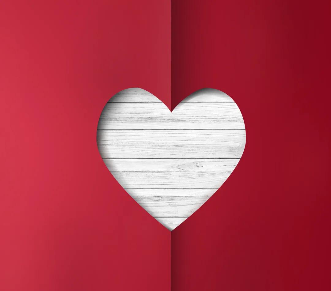 Valentine's Theme - Red Paper w/ Cut Heart In The Center - 20 Oz Sublimation Transfer