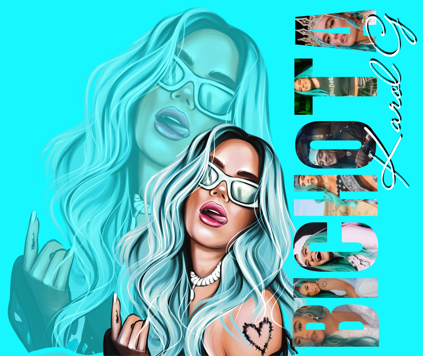 Light Blue Karol G - 20 Oz Sublimation Transfer