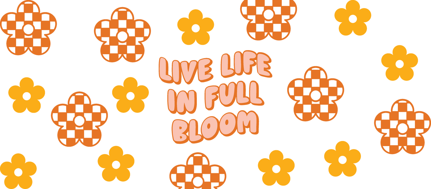 Live Life In Full Bloom - 16 oz Libby Vinyl Wrap