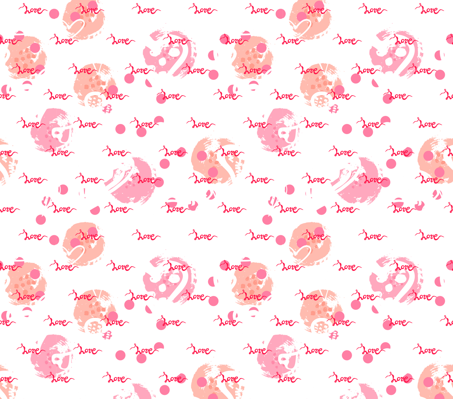 Valentine Love - Polke-dot Background - 20 Oz Sublimation Transfer