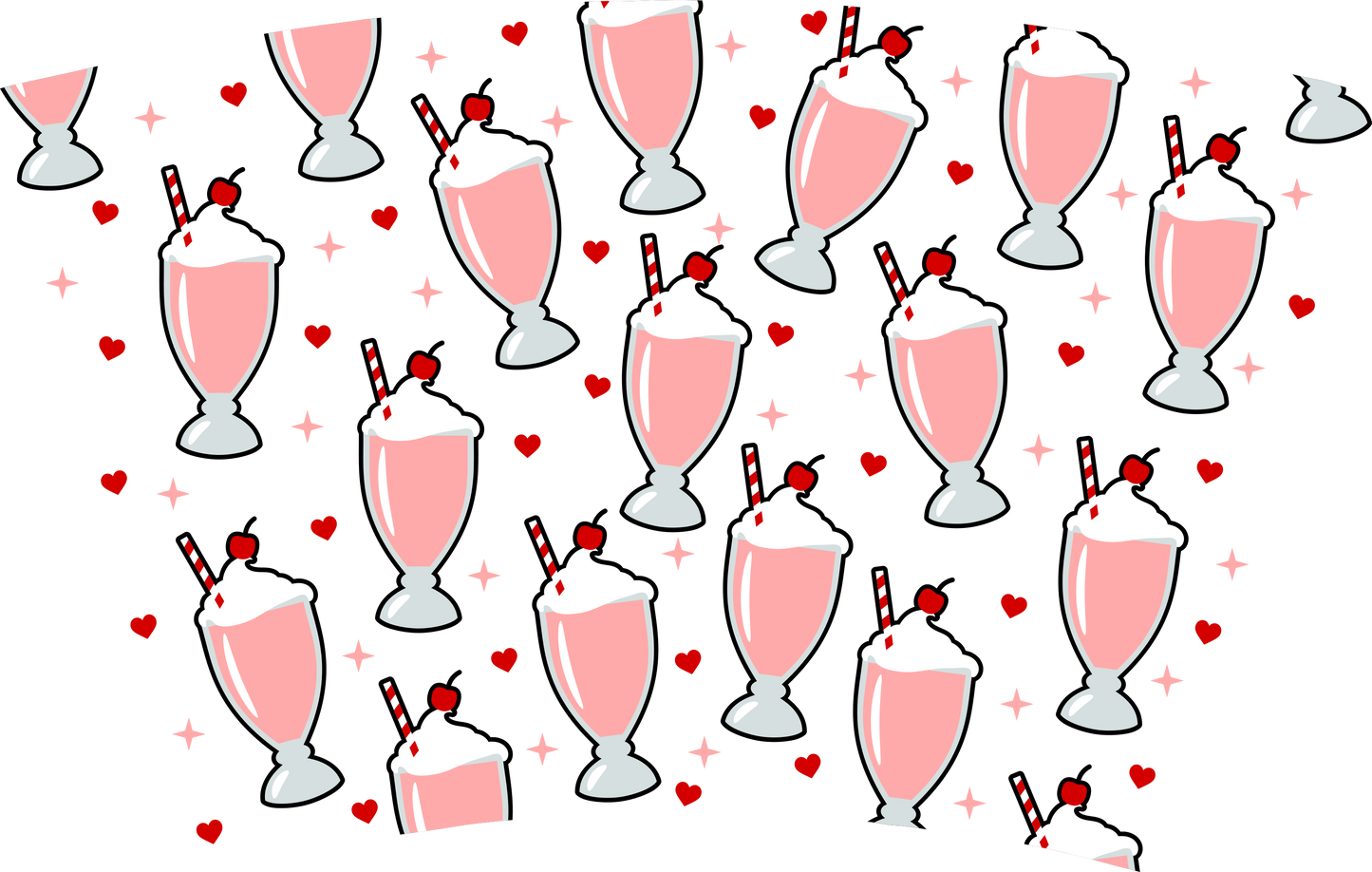 Milkshake NOHOLE - 24 Oz cold cup UV DTF Wrap