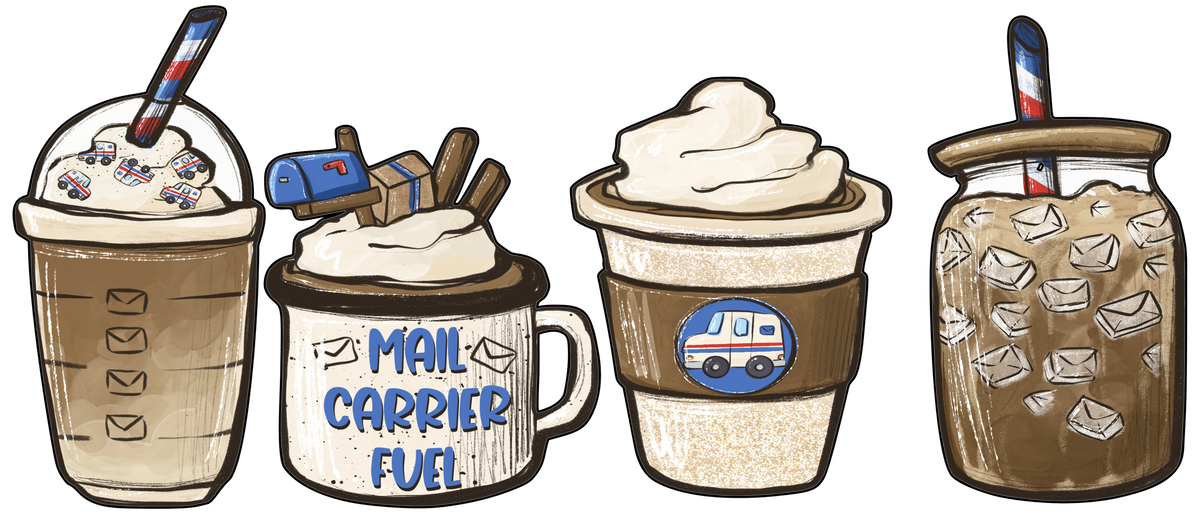 Mail Carrier Fuel Coffee - 16 oz Libby Vinyl Wrap