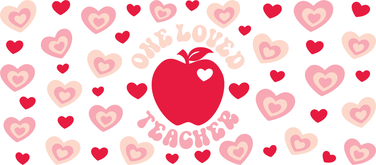 School One Loved Teacher - 16 oz Libby Beer Glass Wrap