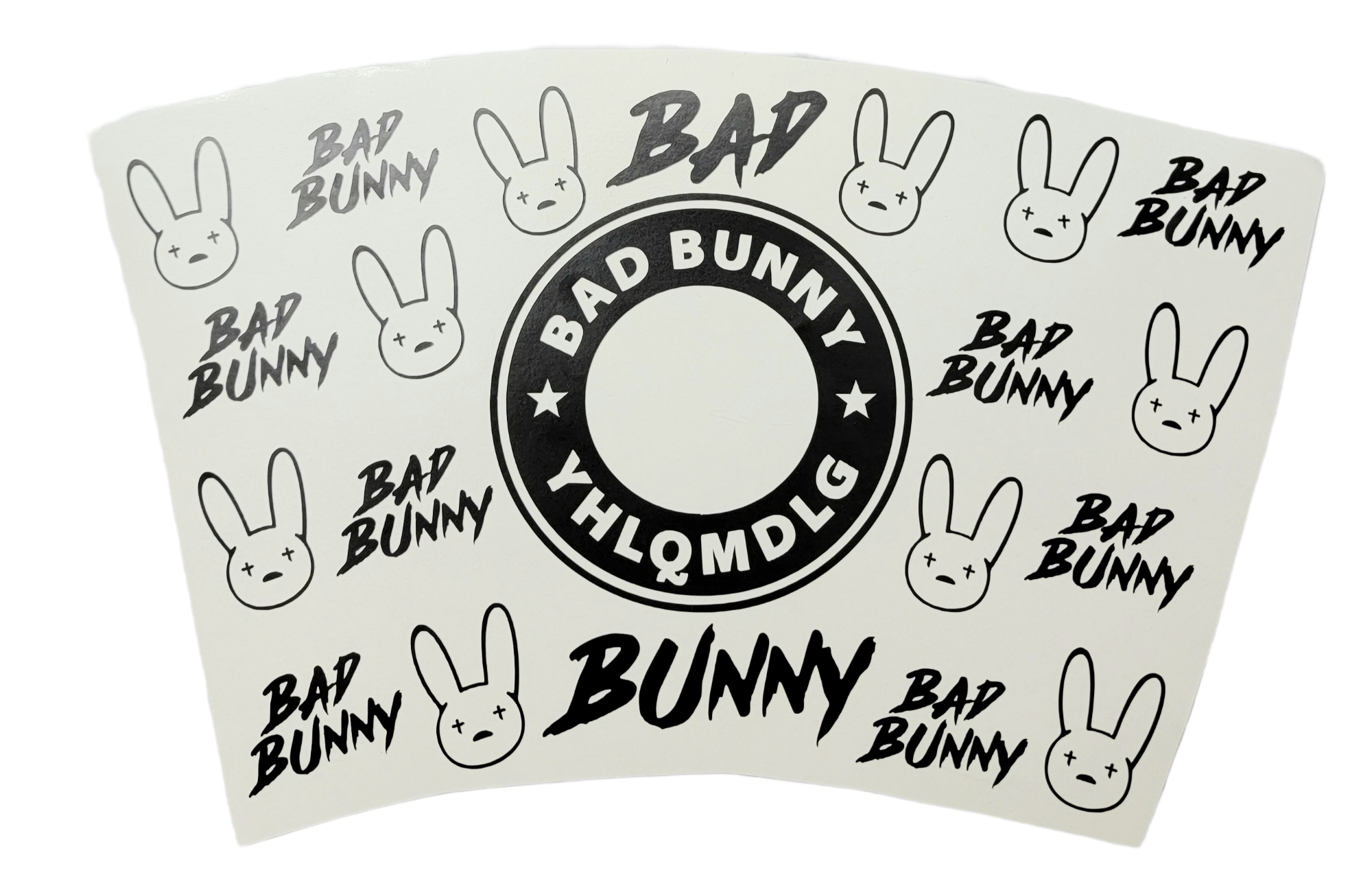 UV DTF CUP WRAP BADBUNNY