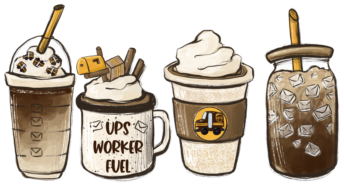 UPS Worker Coffee - 16 oz Libby Vinyl Wrap