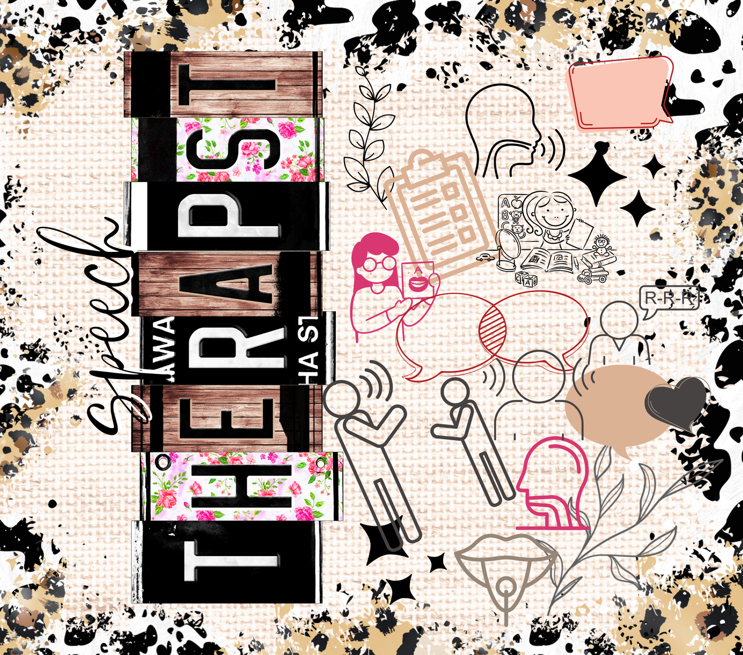 Speech Therapist - 20 Oz Sublimation Transfer