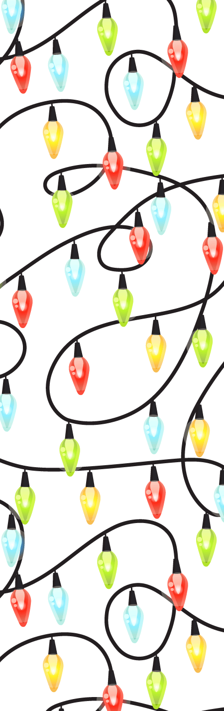 Christmas Lights Permanent Vinyl Pen Wrap