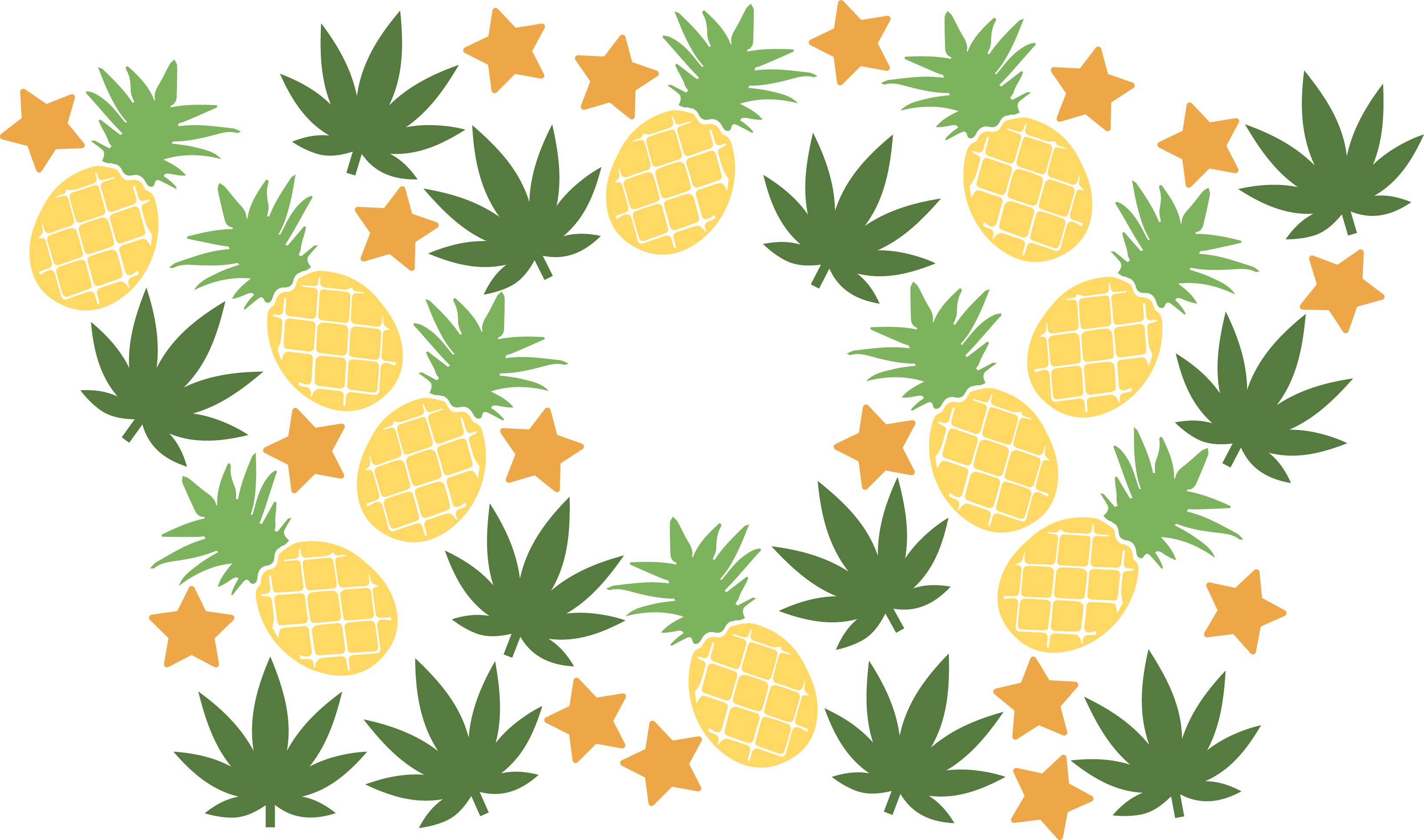 420 Pineapple Weed HOLE 24 Oz Acrylic Cup Wrap Southern Gem Creations