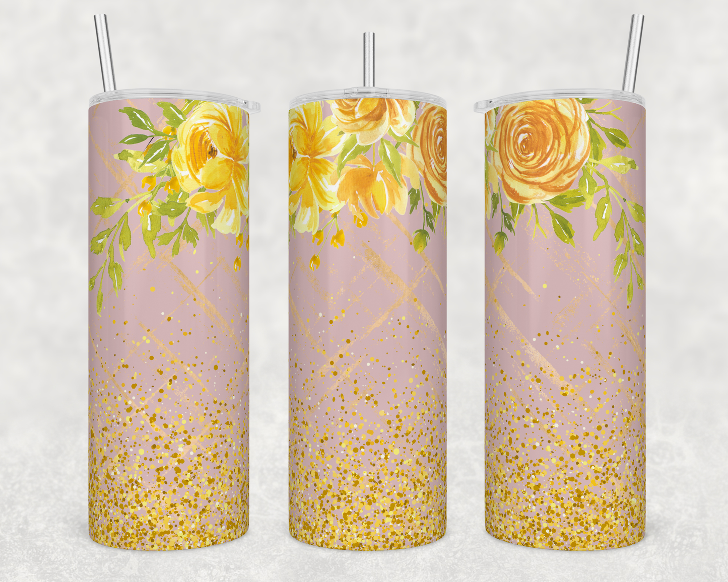 Yellow Roses - Sublimation 20 oz tumbler