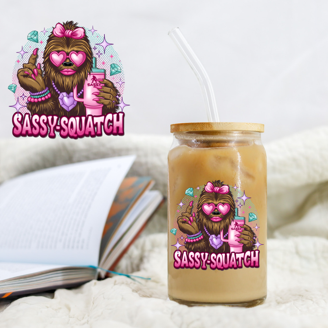 Sassy Squatch with Bow  - UV DTF Libby Decal Gravitee Exclusive