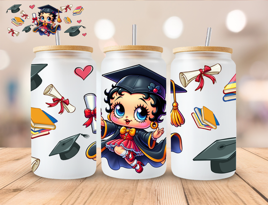 Graduate Boop - 16 oz / 20 oz Libby UV DTF Wrap