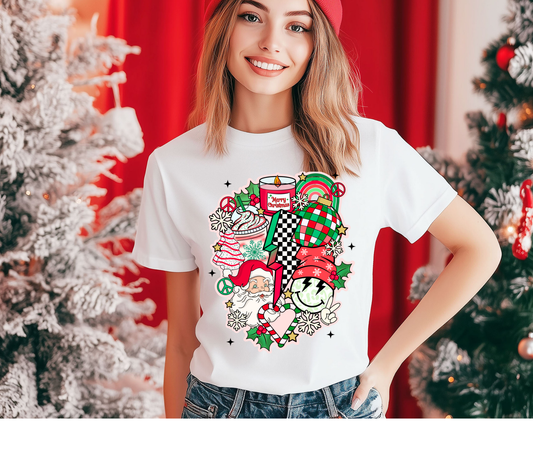 Christmas Retro Santa - Adult DTF Print Transfer