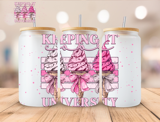 Keeping It Cool University - 16 oz / 20 oz Libby UV DTF Wrap EXCLUSIVE DESIGN