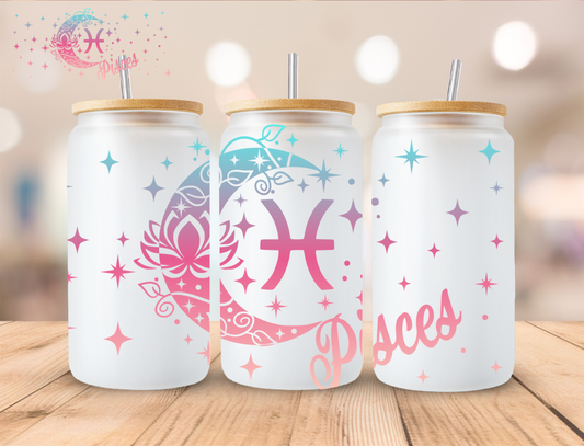 Pisces Moon - 16 oz / 20 oz Libby UV DTF Wrap