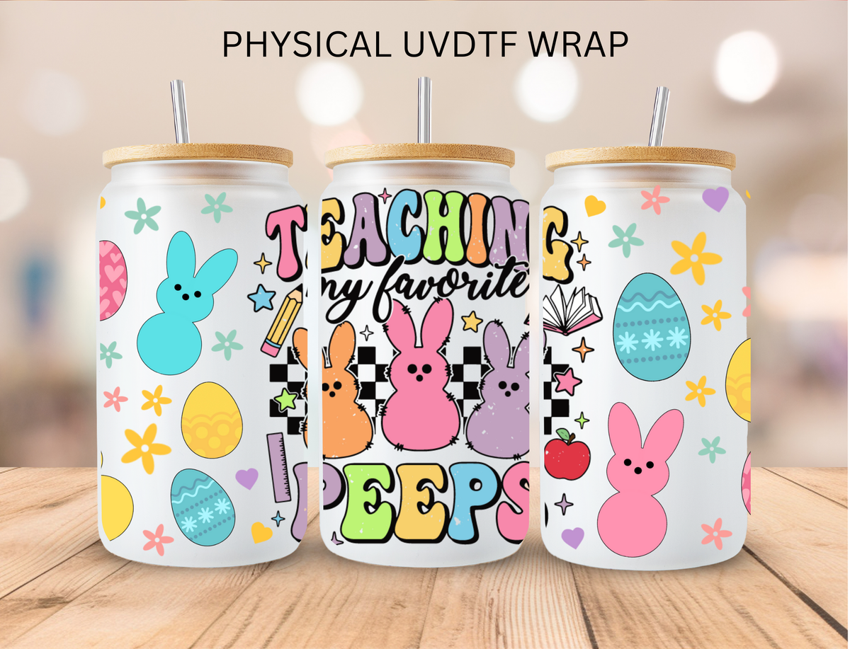 Easter Teaching Peeps - 16 oz / 20 oz Libby UV DTF