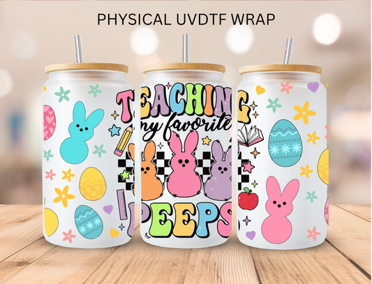 Easter Teaching Peeps - 16 oz / 20 oz Libby UV DTF