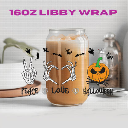 Halloween NBJ Skeleton Jak Collection - 16 oz / 20 oz Libby UV DTF Wrap