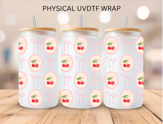Boho Cherry Pictures - 16 oz / 20 oz Libby UV DTF Wrap