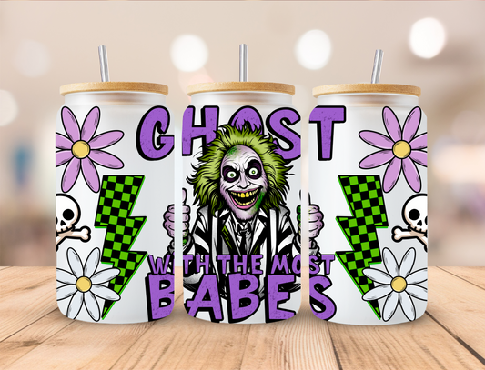 Ghost With The Most Babes - 16 oz / 20 oz Libby UV DTF Wrap CSTAGE EXCLUSIVVE DESIGN