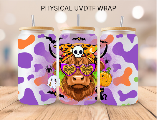 Halloween Cow - 16 oz / 20 oz Libby UV DTF Wrap