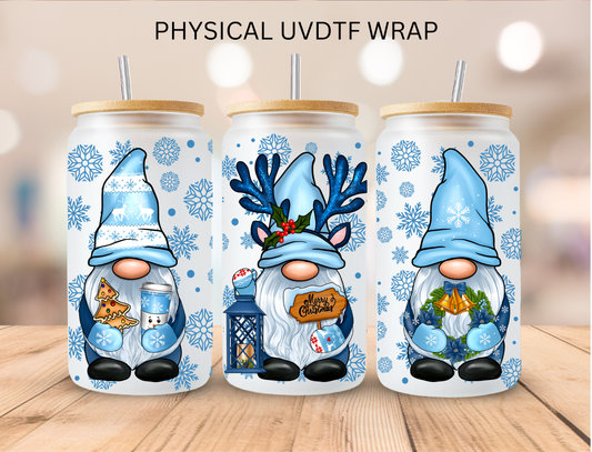 Christmas Snowflake Gnome - 16 oz / 20 oz Libby UV DTF Wrap