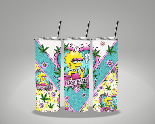 420 Plant Based Simpson - 20oz Skinny Tumbler Wrap GRAVITEE EXCLUSIVE